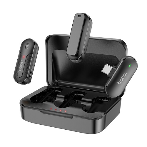 Купить Микрофон Петличный Беспроводной Hoco DI56 Twin Type-C, 5