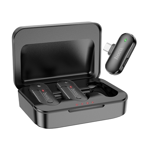 Купить Микрофон Петличный Беспроводной Hoco DI56 Twin Type-C, 6