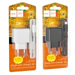 Купити Мережевий Зарядний Пристрій Hoco CS11A 1USB 2.1A+USB to Type-C