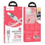 Купити Кабель USB Hoco U129 PD27W Type-C to Lightning 1.2m, 8