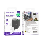 Купить Сетевое Зарядное Устройство Borofone BAS34A 2Type-C/1USB PD/QC 65W, 8