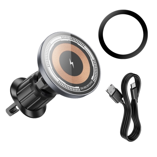 Купить Автодержатель Borofone BH211 Riley Magnetic Wireless 15W, 3