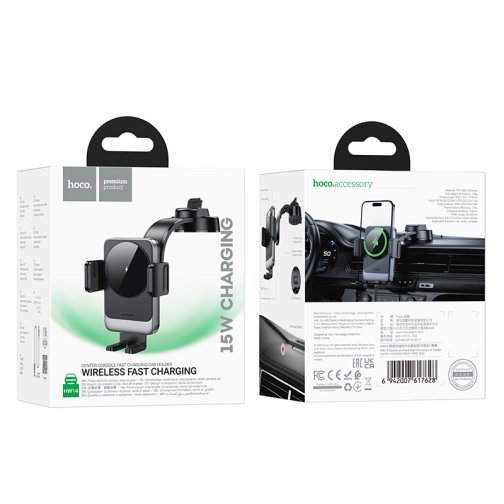 Купити Автотримач Hoco HW14 Speed Wireless 15W