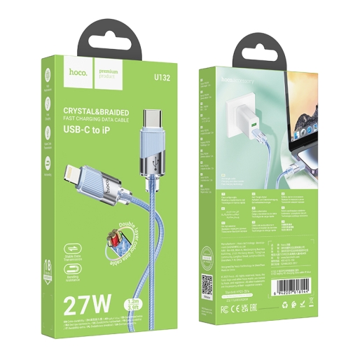 Купити Кабель USB Hoco U132 PD27W Type-C to Lightning 1.2m, 2