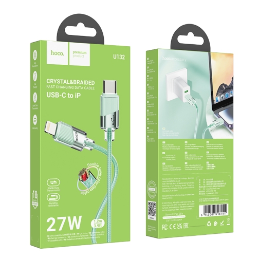 Купити Кабель USB Hoco U132 PD27W Type-C to Lightning 1.2m, 3