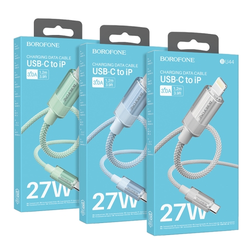 Купить USB Borofone BU44 Sincero PD27W Type-C to Lightning 1.2m