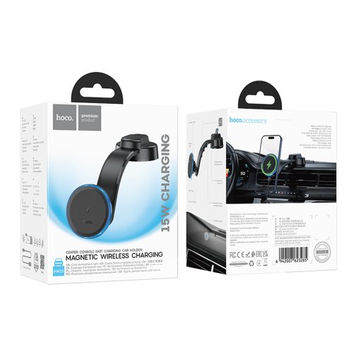Купити Автотримач Hoco HW25 Magnetic Ring Wireless 15W, 2