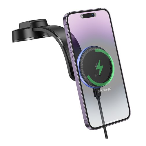 Купити Автотримач Hoco HW25 Magnetic Ring Wireless 15W, 3