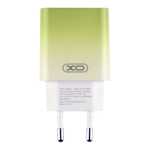 Купити Мережевий Зарядний Пристрій XO CE18 1Type-C PD/QC 30W, 2