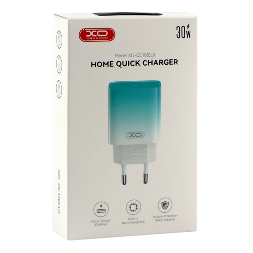 Купити Мережевий Зарядний Пристрій XO CE18 1Type-C PD/QC 30W, 9