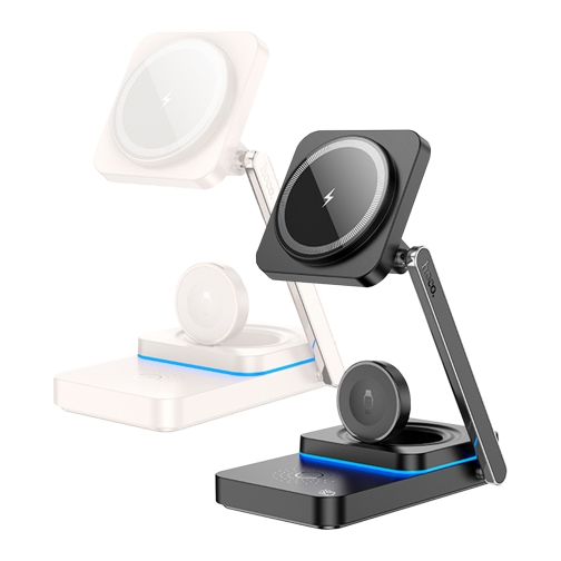 Купить Беспроводное Зарядное Устройство Hoco CQ10 3in1 Magnetic 15W For iWatch