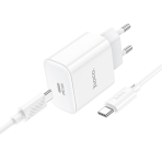Купити Мережевий Зарядний Пристрій Hoco C76A Pro 1USB-C PD/QC 30W+Type-C to Type-C, 3