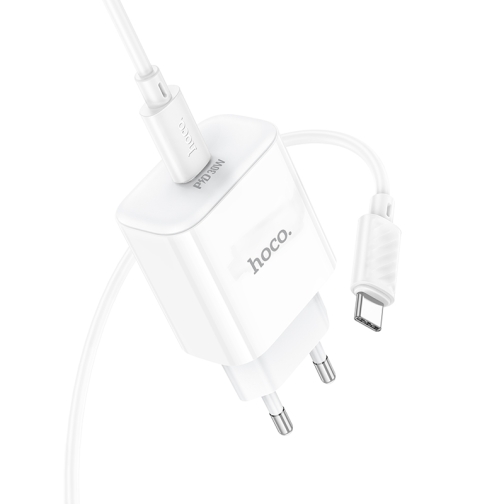 Купити Мережевий Зарядний Пристрій Hoco C76A Pro 1USB-C PD/QC 30W+Type-C to Type-C, 4