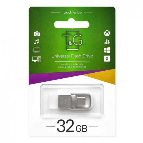 Купити USB OTG флеш-накопичувач -Type C 32GB T&G металева серія 104