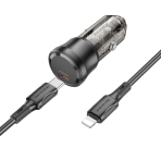 Купить Авто Зарядное Устройство Borofone BZ24 1USB-C QC/PD20W+Type-C to Lightning, 4
