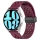 Купить Ремешок Универс 20mm Silicone With Magnetic для Samsung/Amazfit/Huawei Wine Red
