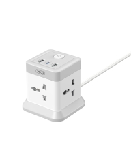 Купити Мережевий Подовжувач XO WL20 20W Square Socket 4AC +USB-A+1USB-C PD/QC 2m