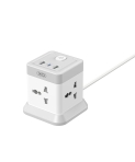 Купити Мережевий Подовжувач XO WL20 20W Square Socket 4AC +USB-A+1USB-C PD/QC 2m, 2
