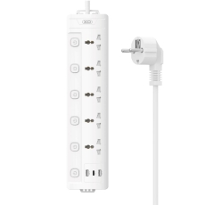 Купити Мережевий Подовжувач XO WL19 5AC+USB-A+1USB-C 2m
