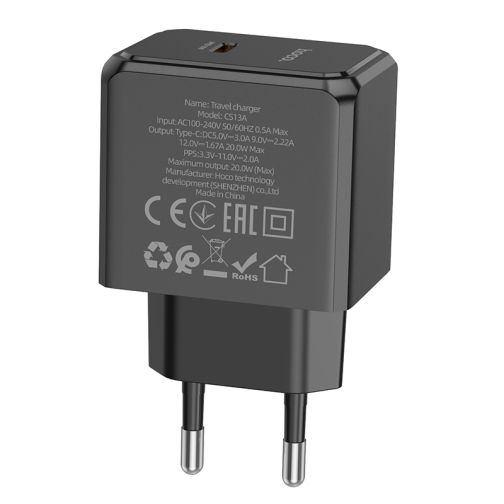 Купити Мережевий Зарядний Пристрій Hoco CS13A 1USB-C PD/QC 20W, 6