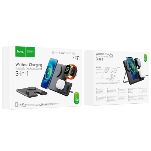 Купити Бездротовий Зарядний Пристрій Hoco CQ1 3-in-1 15W (for iWatch), 6