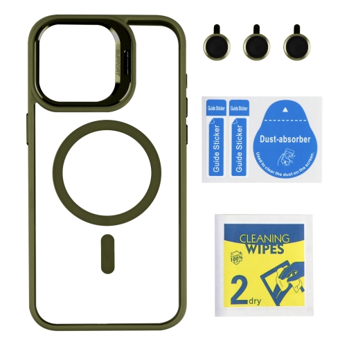 Купити Чохол TPU+PC+Metal Stand Case with MagSafe and Camera Lenses для iPhone 15 Pro Max, 6