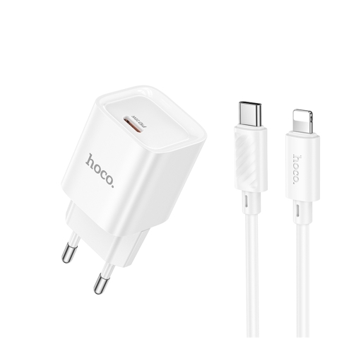 Купити Мережевий Зарядний Пристрій Hoco C146A 1USB-C PD/QC 20W+Type-C to Lightning