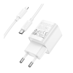 Купити Мережевий Зарядний Пристрій Hoco C146A 1USB-C PD/QC 20W+Type-C to Lightning, 5
