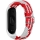 Купить Ремешок для Xiaomi Mi Band 3/4/5/6/7 Elastic Adjustment White/Red