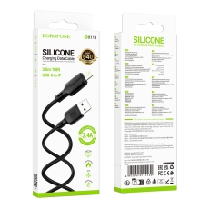 Купить USB Borofone BX113 Silicone Lightning 2.4A 3m