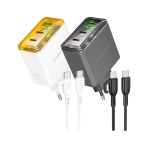 Купити Мережевий Зарядний Пристрій Borofone BAS34A 2Type-C/1USB PD/QC 65W Type-C to Type-C