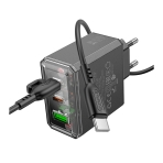 Купити Мережевий Зарядний Пристрій Borofone BAS34A 2Type-C/1USB PD/QC 65W Type-C to Type-C, 5