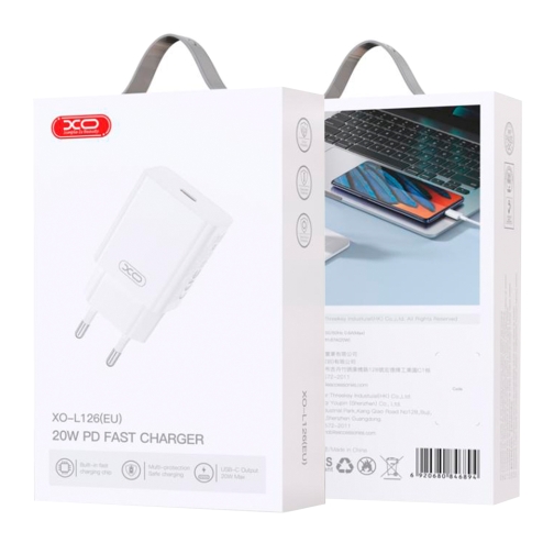 Купить Сетевое Зарядное Устройство XO L126 1USB-C PD/QC 20W, 5