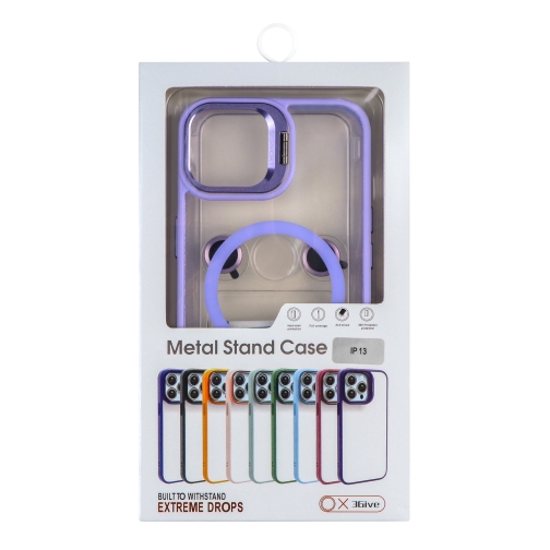 Купить Чехол TPU+PC+Metal Stand Case with MagSafe and Camera Lenses для iPhone 13, 9