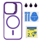 Купити Чохол TPU+PC+Metal Stand Case with MagSafe and Camera Lenses для iPhone 15 Pro, 10