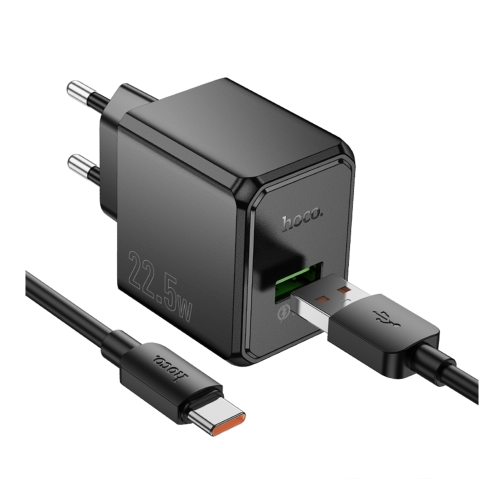 Купити Мережевий Зарядний Пристрій Hoco CS17A 1USB Multi-Protocol 22.5W+USB to Type-C, 3