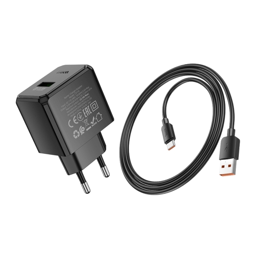 Купити Мережевий Зарядний Пристрій Hoco CS17A 1USB Multi-Protocol 22.5W+USB to Type-C, 7