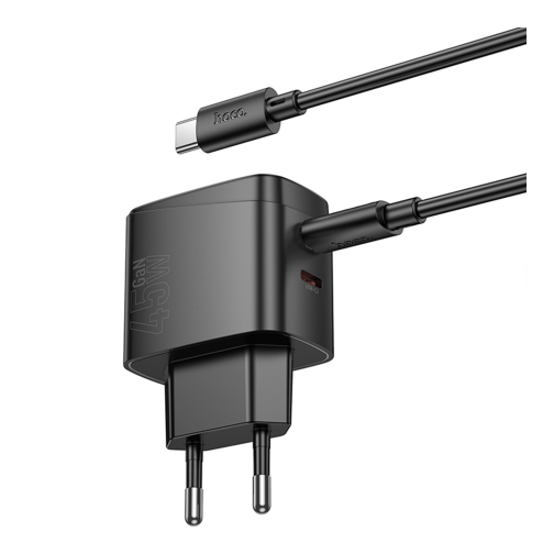 Купити Мережевий Зарядний Пристрій Hoco CS62A 2USB-C PD/QC 45W GAN+Type-C to Type-C, 6