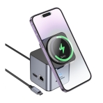 Купити Хаб USB Hoco HB49 Type-C to HDTV+PD100W+USB3.0*3+SD+TF+RJ45(1Gbps)+Wireless 15W, 4