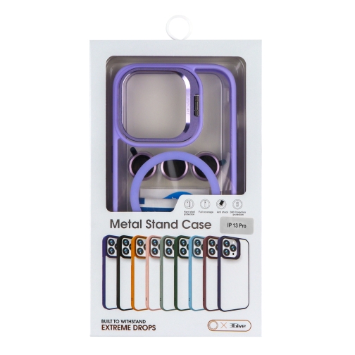 Купить Чехол TPU+PC+Metal Stand Case with MagSafe and Camera Lenses для iPhone 13 Pro, 9