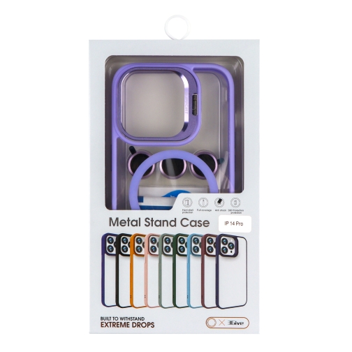Купити Чохол TPU+PC+Metal Stand Case with MagSafe and Camera Lenses для iPhone 14 Pro, 15