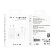 Купить Сетевое Зарядное Устройство Borofone BA82A 1USB-C PD/QC 25W+Type-C to Type-C