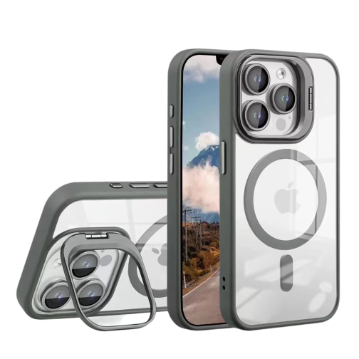 Купити Чохол TPU+PC+Metal Stand Case with MagSafe and Camera Lenses для iPhone 15