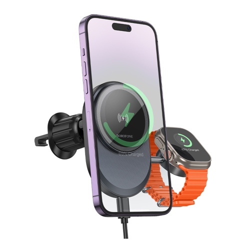 Купити Автотримач Borofone BH219 Fine 2-in-1 Magnetic Wireless 15W, 3