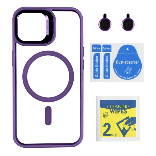 Купити Чохол TPU+PC+Metal Stand Case with MagSafe and Camera Lenses для iPhone 15, 10