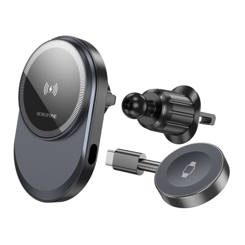 Купити Автотримач Borofone BH219 Fine 2-in-1 Magnetic Wireless 15W, 6