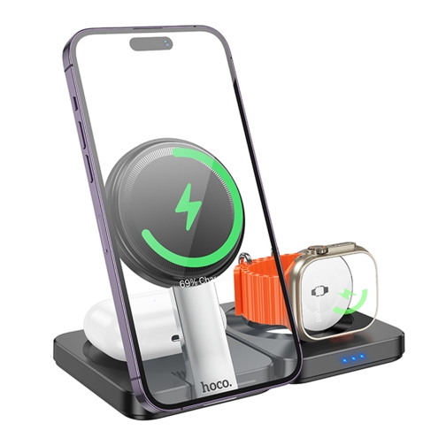 Купити Бездротовий Зарядний Пристрій Hoco CQ11 3-in-1 Magnetic Wireless 15W, 3