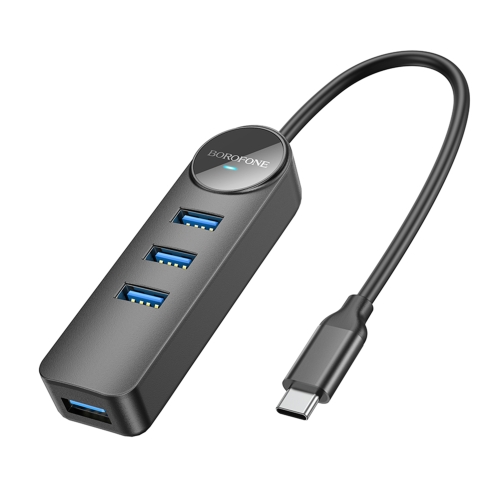 Купити Хаб USB Borofone DH5 4-in-1 (Type-C to USB3.0*4)(L=0.2M)