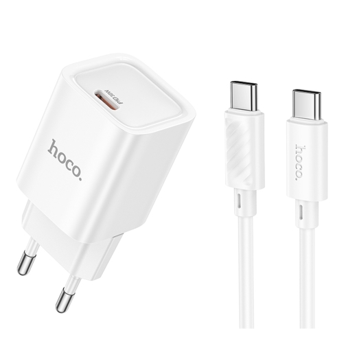 Купити Мережевий Зарядний Пристрій Hoco C148A 1USB-C PD/QC 30W+Type-C to Type-C