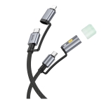 Купити Кабель USB Hoco U138 USB-C/iP to USB-C/LED Light 1.2m, 4